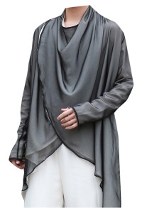 Custom made linen Chinese Style Men's suit, Han suit, men's Tang suit, tea suit, ancient suit, ancient Chinese style performance, lay in clothes, Xianqi Kung Fu shirt, drama suit of the crew  SKF005  side view
